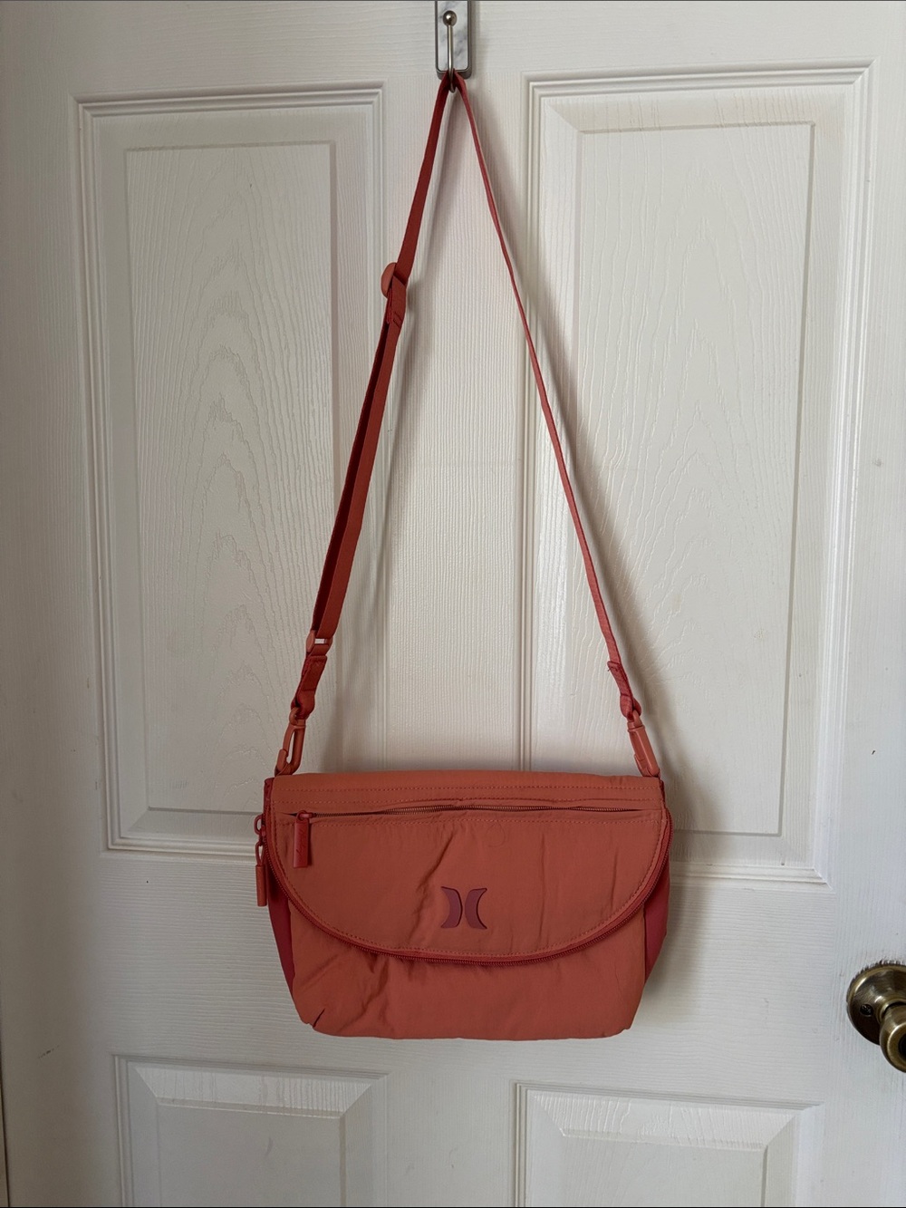Hurley Coral-Orange Crossbody Bag